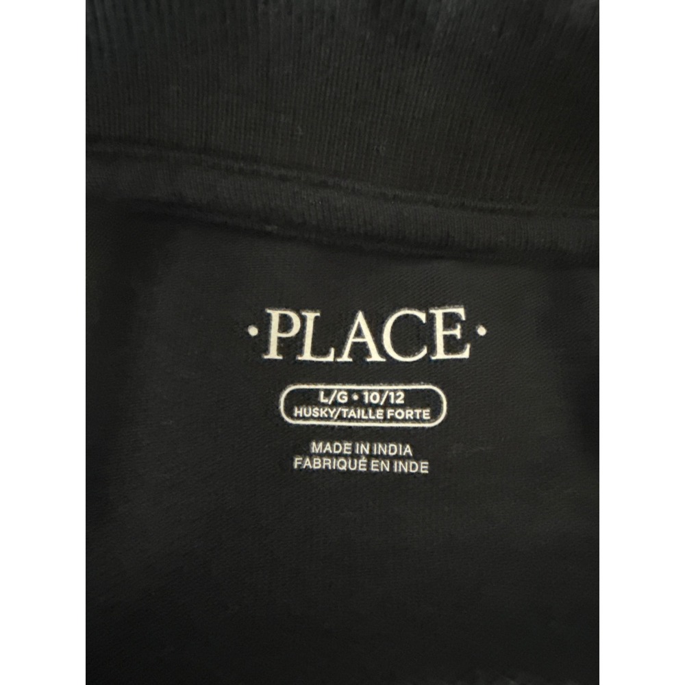 Childrens Place Boys Black Short Sleeve Pique Polo Shirt Husky Size L 10/12 - Picture 6 of 7